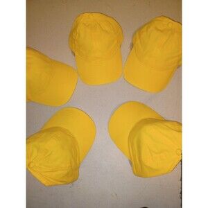 Plain Yellow OC/0tto Hats Blank  Adjustable Adult Fit Lot Of 5